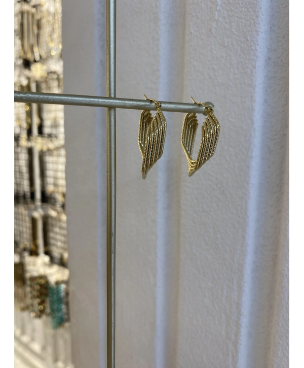 Çelik Tırtıklı Altıgen Küpe