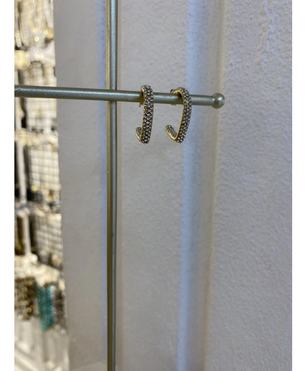 Çelik Zirkon Taş Kalp Küpe