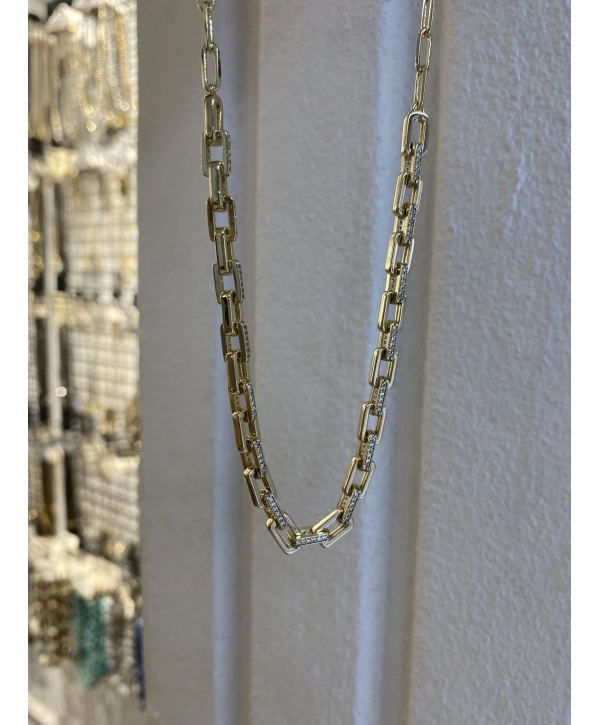 Vip Dikdörtgen İç İçe Geçme Kolye