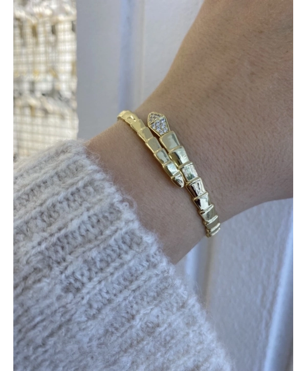 Vip Zirkon Taş Yılan Model Kelepçe