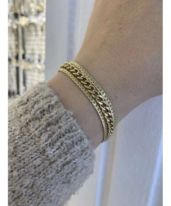 Çelik Üç Sıra Zincir Bileklik