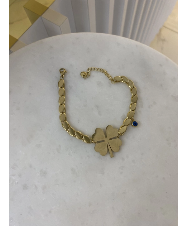 Çelik Büyük Yonca Bileklik