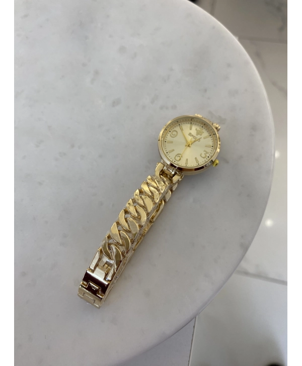 Yuvarlak Kasa Kordon Kısmı Zincir Detay Bijuteri Saat