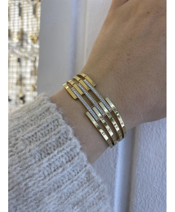 Çelik Zirkon Taş Kaburga Kelepçe