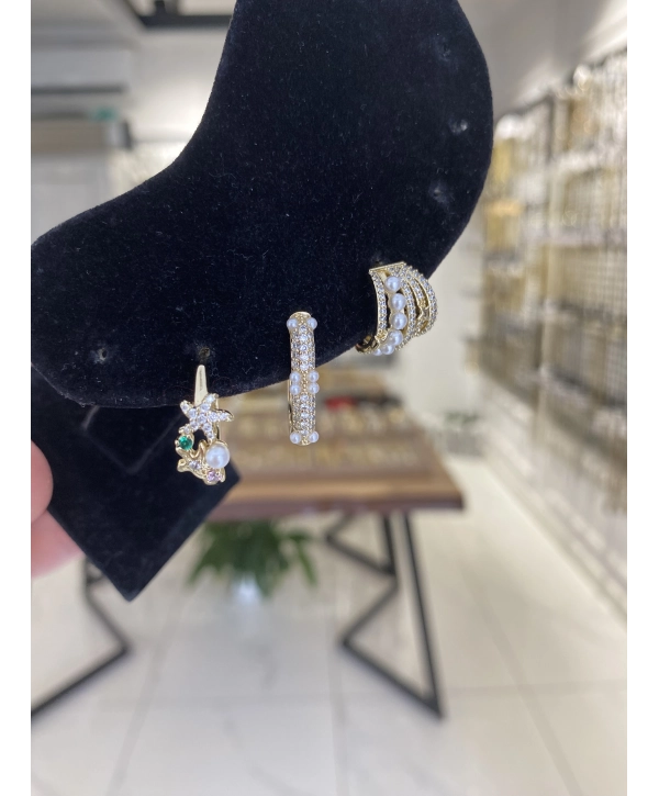 VIP Deniz Yıldız Küpe Kombini