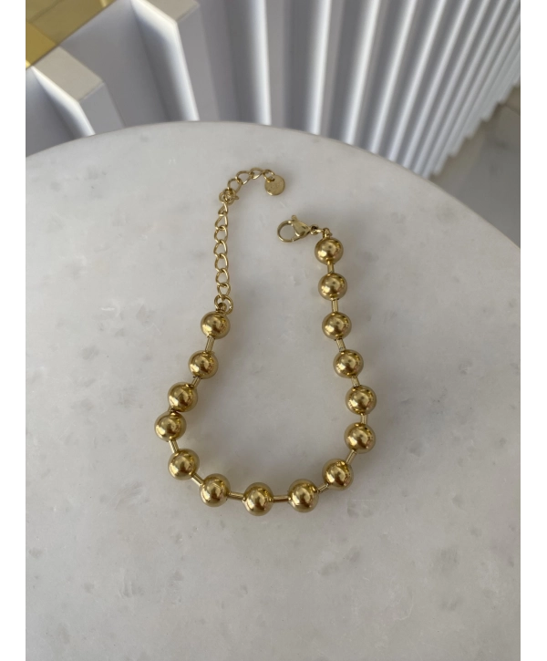 Çelik Sıralı Top Bileklik