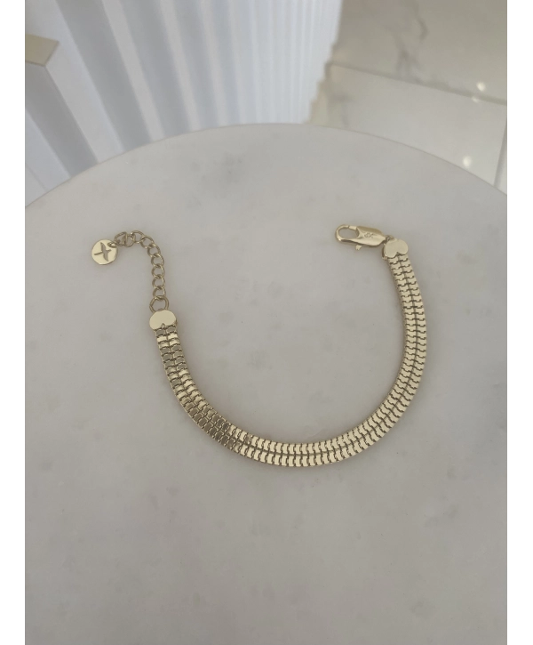 VIP İnce Sıralı Dikdörtgen Plaka Bileklik