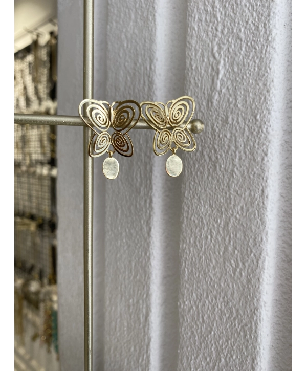 Özel Seri Pul Sallantılı Kelebek Küpe