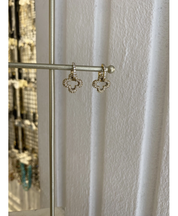 Çelik Zirkon Taş Detay Minimal Sallantılı Halka Küpe