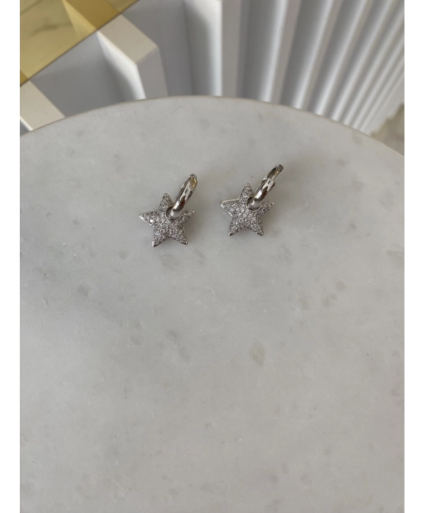 VIP Seri Zirkon Taş Bombe Yıldız Küpe