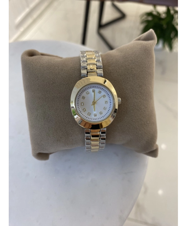 Yuvarlak Kasa Zirkon Taş Rakam Saat