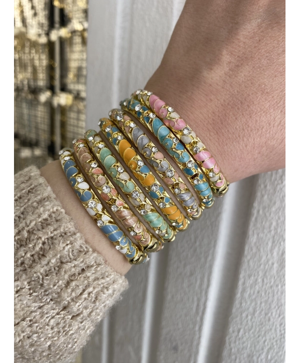 Özel Seri Mineli Çiçek Figür Kelepçe