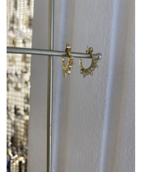 Çelik Zirkon Damla Taş Detay C Küpe