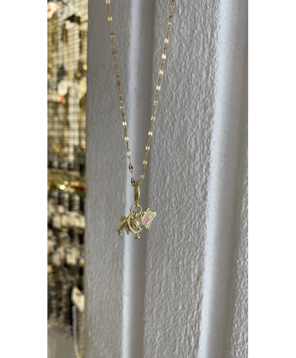 Çelik Uçak ,Bavul ve Dünya Charm Kolye