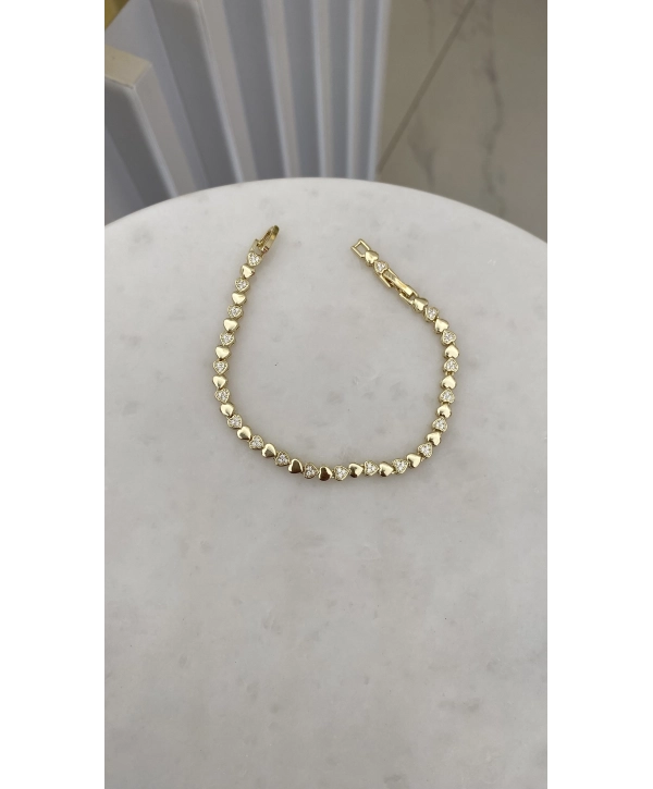 VIP Minimal Sıralı Kalp Bileklik