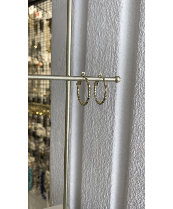 VIP Lazer Kesim Tırtıklı Halka Küpe