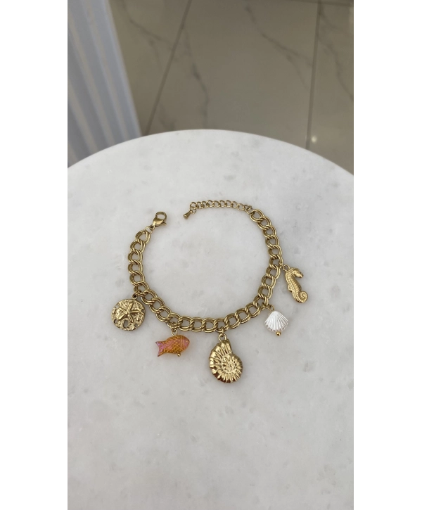 Çelik Balık Charm Bileklik