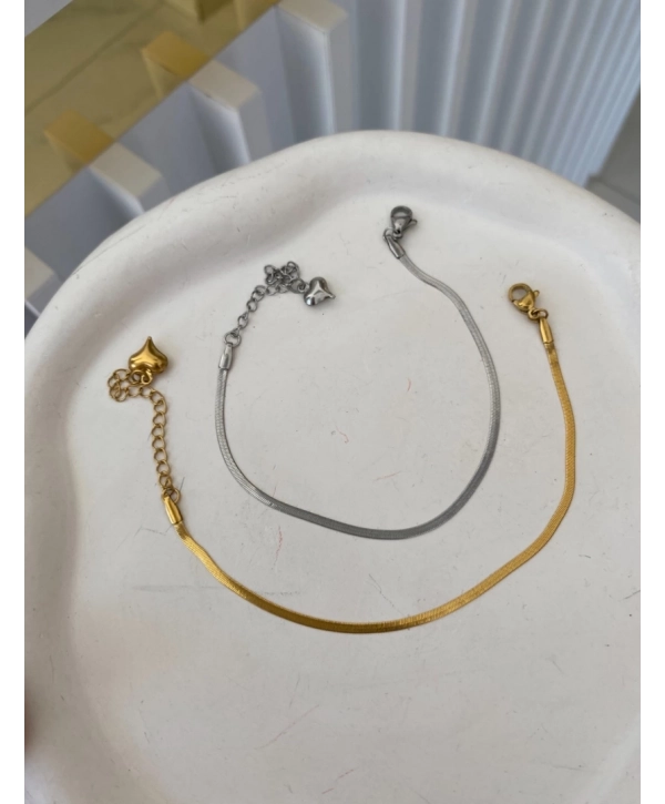 Çelik İnce İtalyan Zincir Bileklik