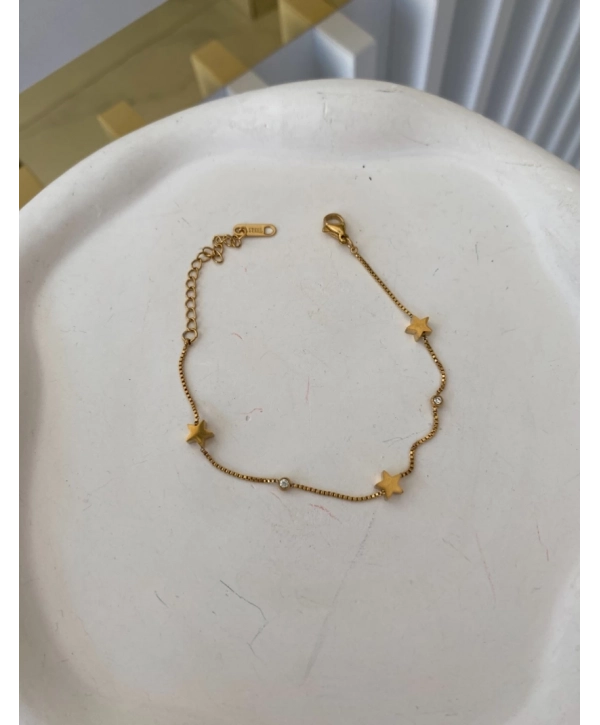 Çelik İnce Yıldız Bileklik