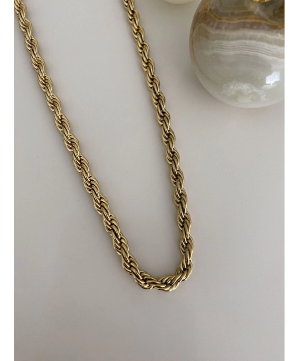 Çelik Kalın Burgu Kolye