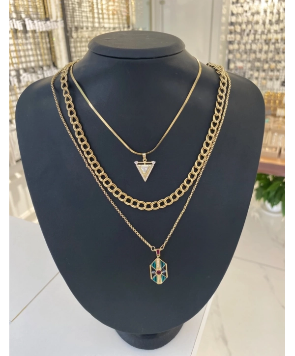 Çelik Samanyolu Kolye Kombini