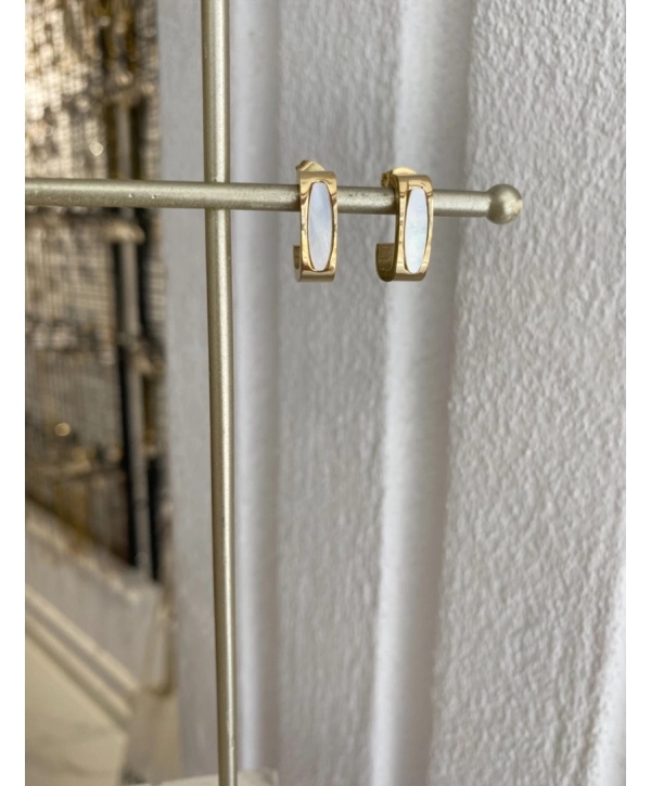 Çelik Sedef Detay C Küpe