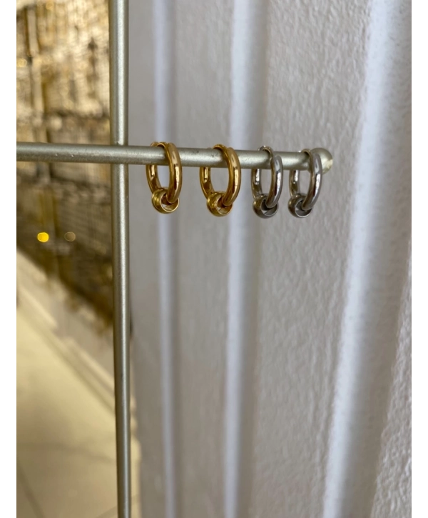 Çelik Top Detay Küpe