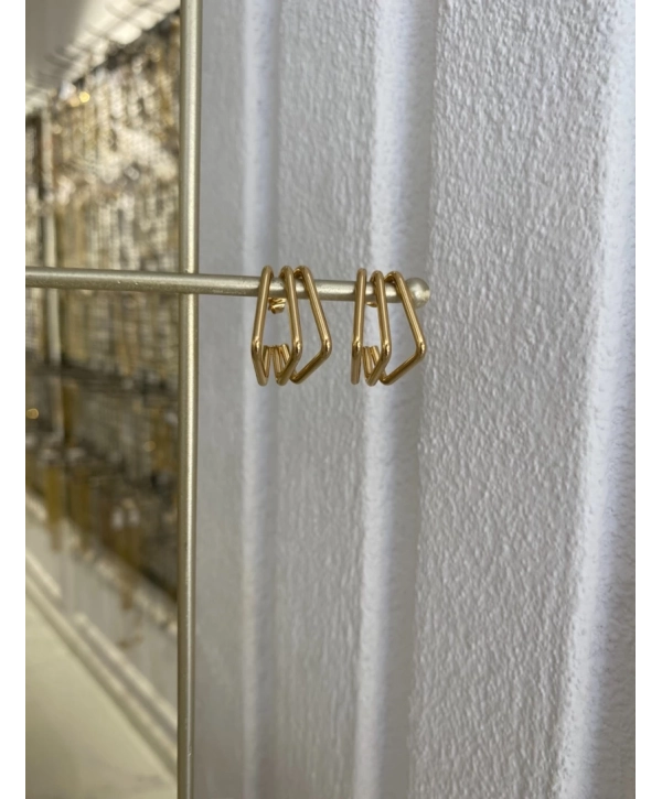 Çelik Üçlü Görünüm Küpe