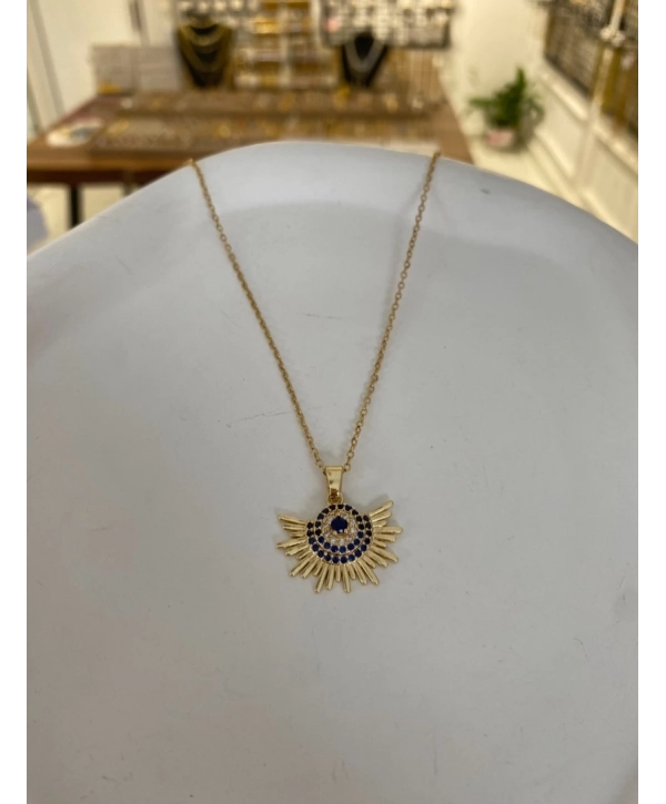 Çelik Yarım Güneş kolye