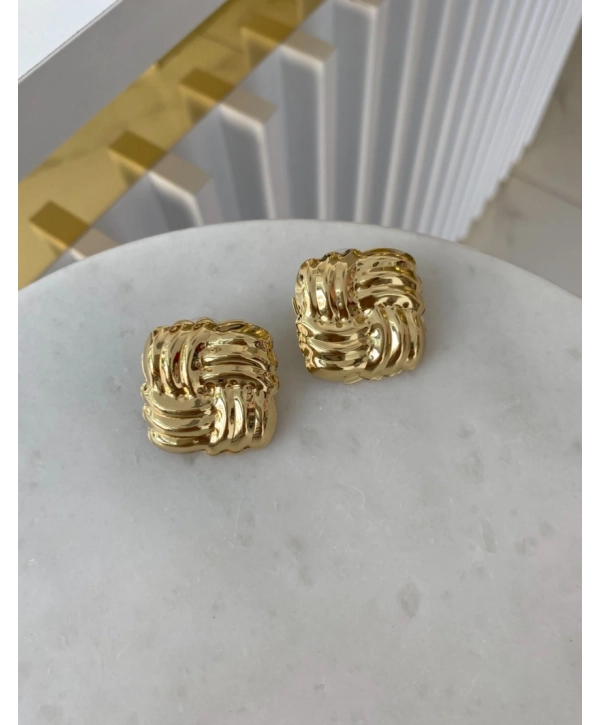 Özel Seri Çapraz Geçiş Kare Küpe