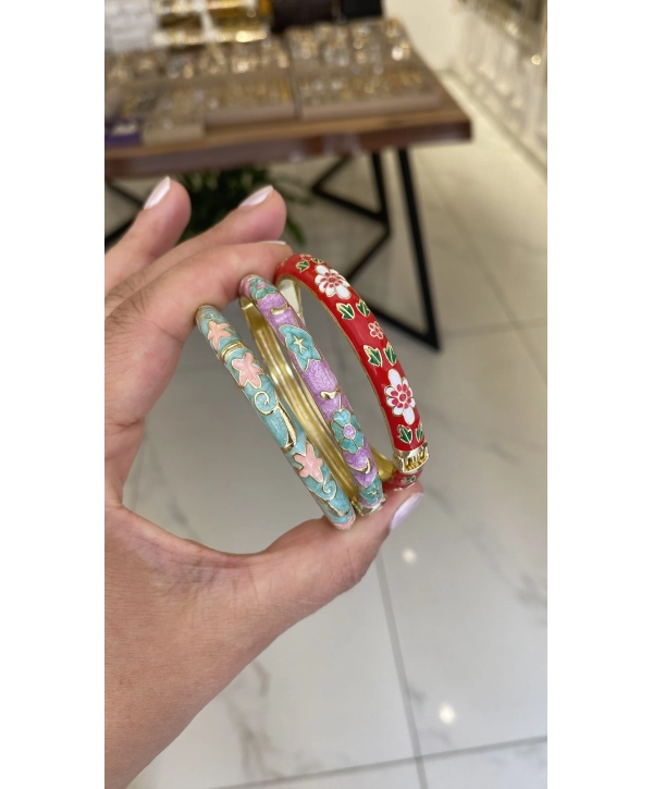 Özel Seri Çiçek Desen Kelepçe