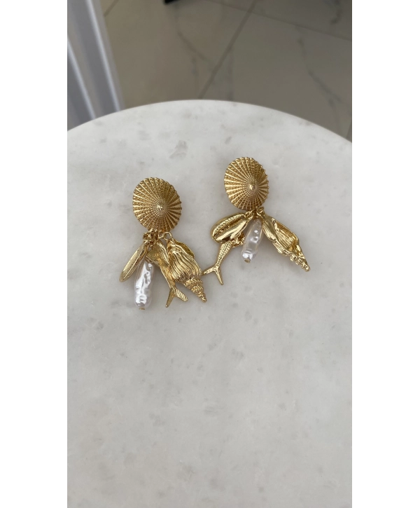 Özel Seri Deniz Temalı Charm Küpe