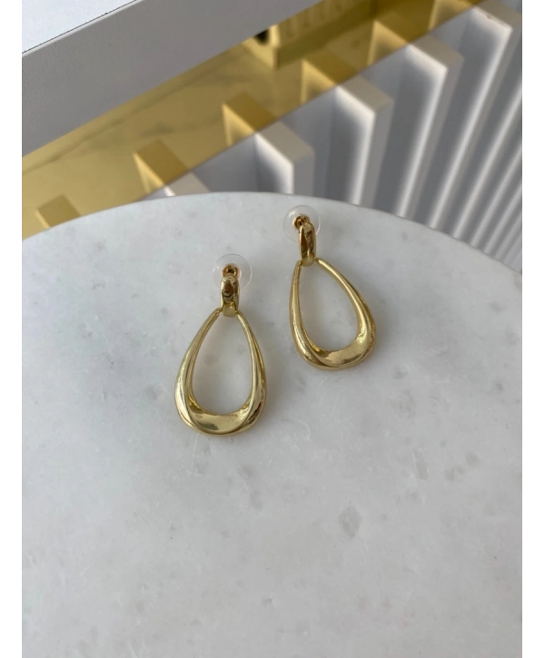 Özel Seri İnce Plaka Oval Küpe