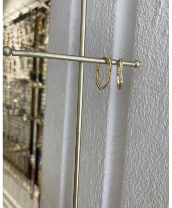 Özel Seri İnce Zirkon Taş V Küpe