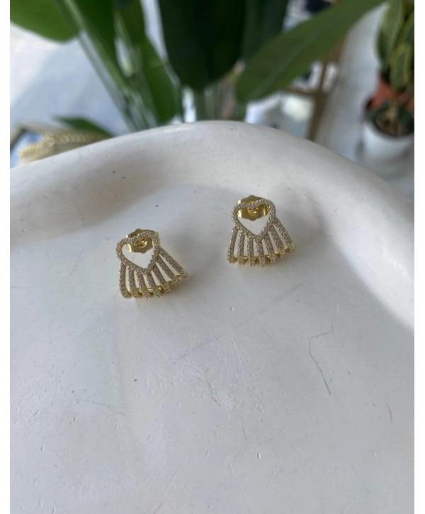 Özel Seri Kalp Detay Küpe