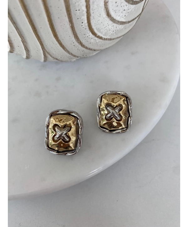 Özel Seri Kendinden Desen X Küpe