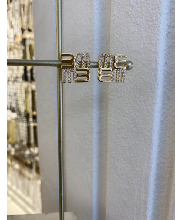 Özel Seri Marka M Küpe