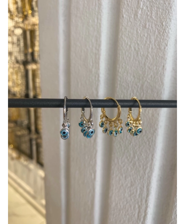 Özel Seri Nazar Boncuk Detay Shakira Küpe