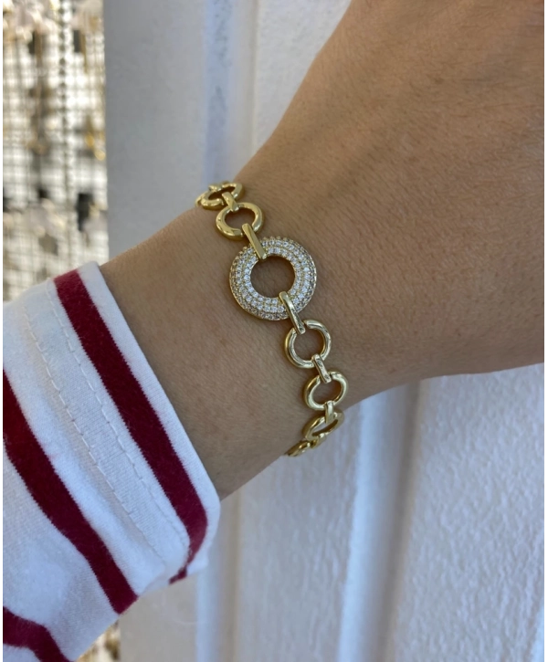 Özel Seri Ortası Zirkon Taş Halka Bileklik