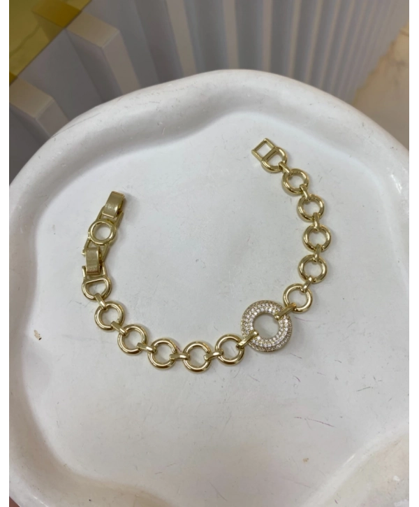 Özel Seri Ortası Zirkon Taş Halka Bileklik