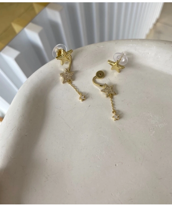 Özel Seri Sallantılı Yıldız Küpe