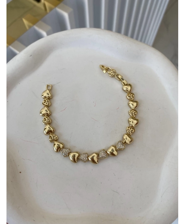 Özel Seri Sıralı Kalp Bileklik