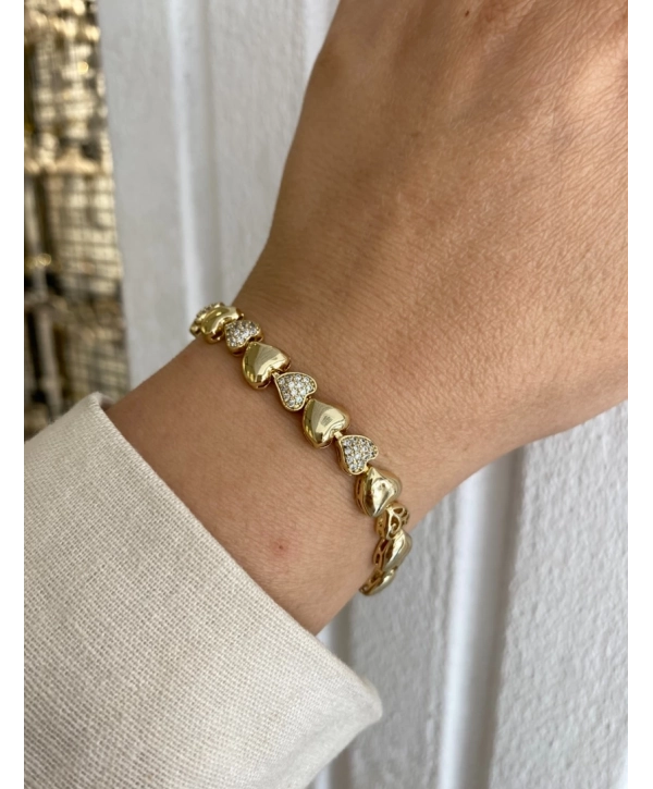 Özel Seri Sıralı Kalp Bileklik