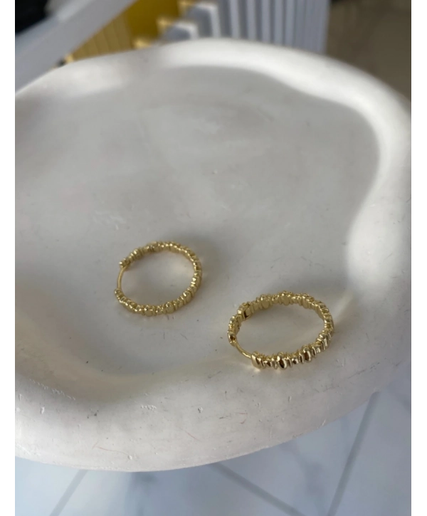 Özel Seri Tırtıklı Halka Küpe