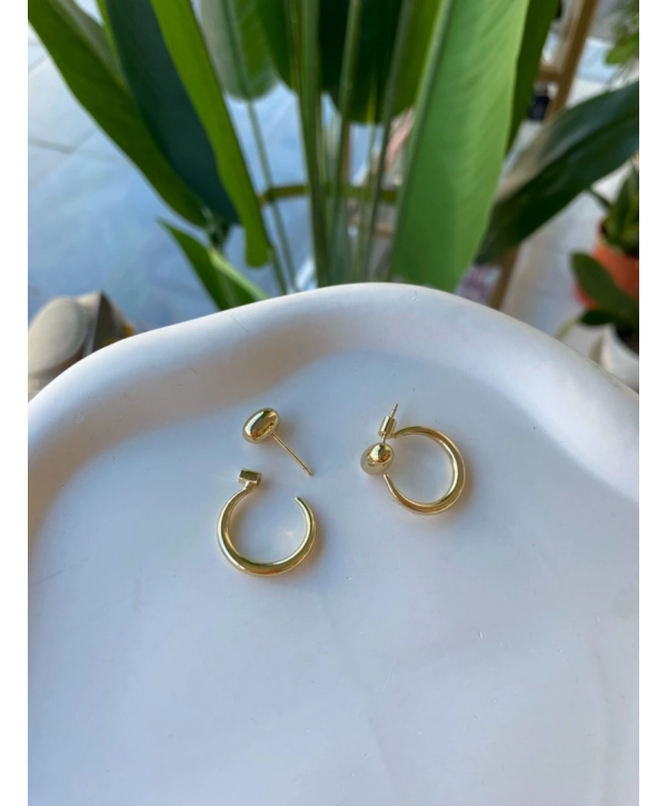 Özel Seri Top Detay Halka Küpe