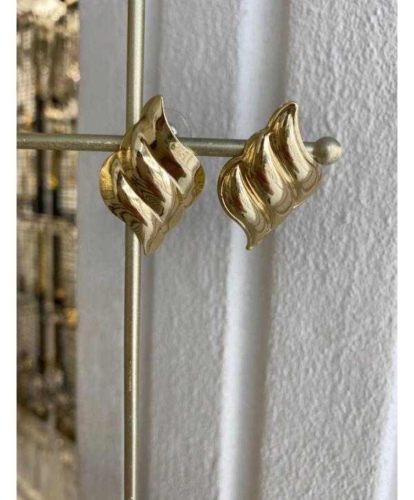 Özel Seri Üç Sıra Dalga Model Küpe