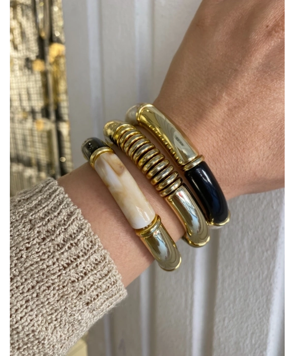 Özel Seri Üçlü Siyah Lastik Bileklik