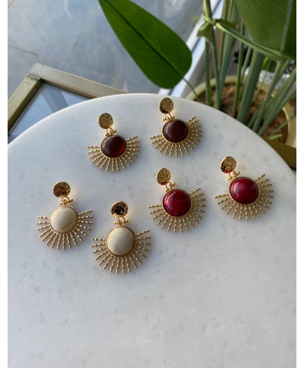 Özel Seri Yarım Güneş Küpe