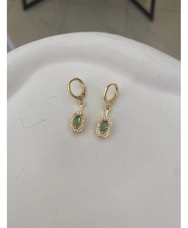 Özel Seri Yeşil Zirkon Taş Küpe