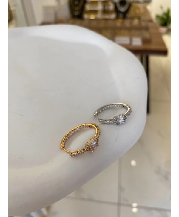 Özel Seri Zirkon Baget Taş Küpe